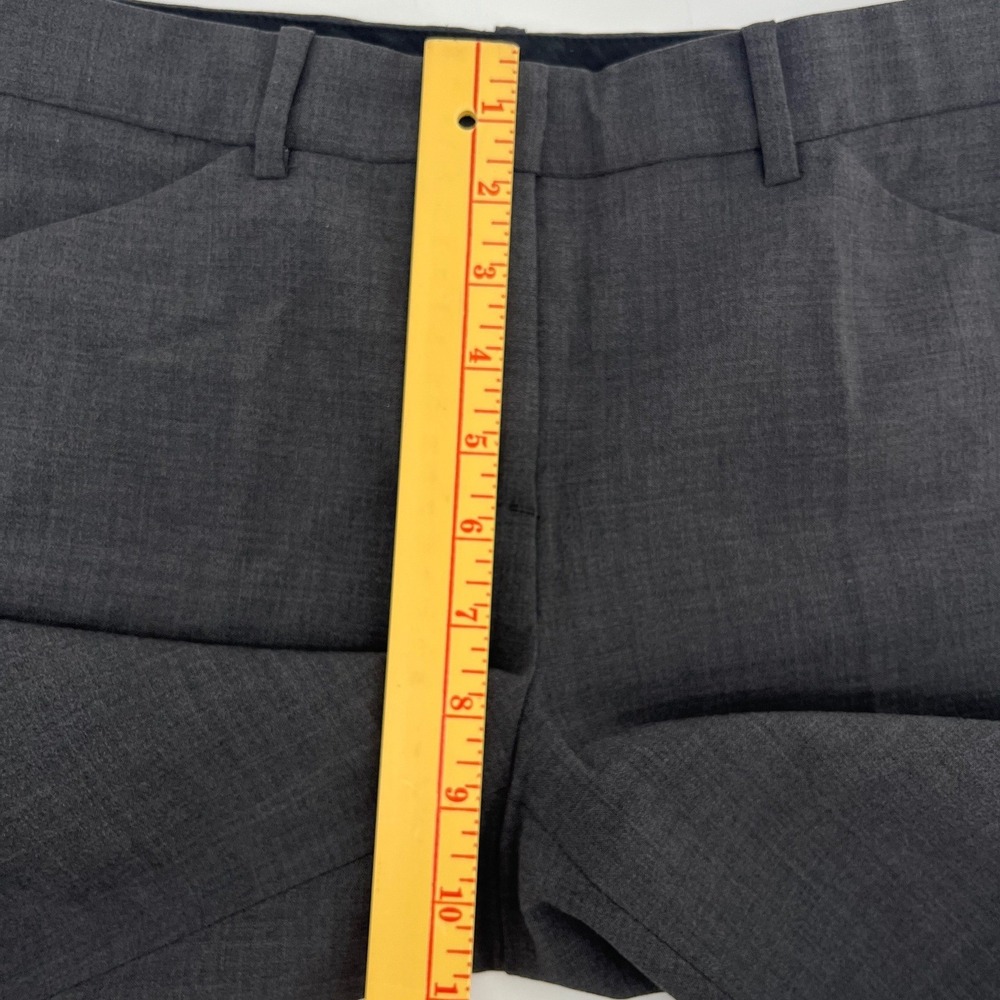 Theory Max 2 Wool Blend Charcoal Gray Dress Pant Flat Front Trousers Made in USA - Picture 4 of 8